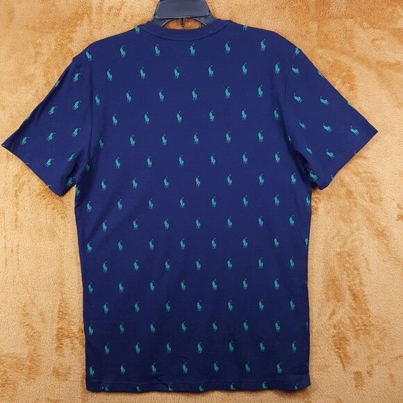 POLO RALPH LAUREN Shirt Mens Medium Navy Short Sleeve Pony Logo T-Shirt Tee - Picture 4 of 7